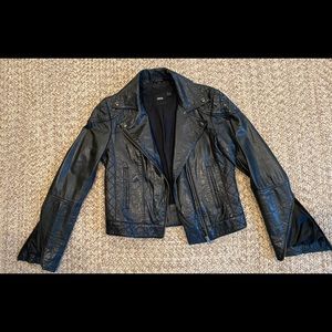 ASOS black leather biker jacket, UK 10/US 6
